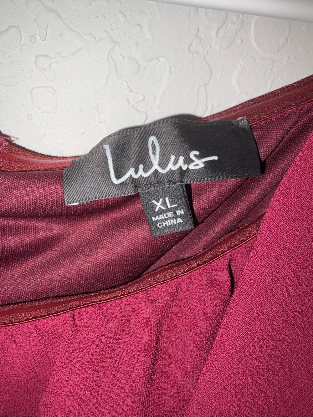 Lulu's Wine Off-Shoulder Ruffle Dress - Picture 2 of 2